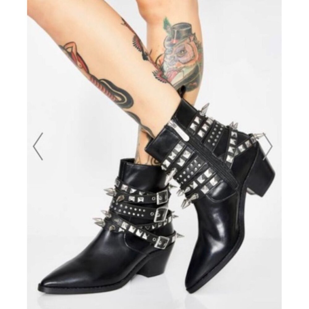 [SOLD on Depop] KILLSTAR "Callista" Ankle Boots - Sz 8 - Western/Biker/Grunge - Picture 2 of 9